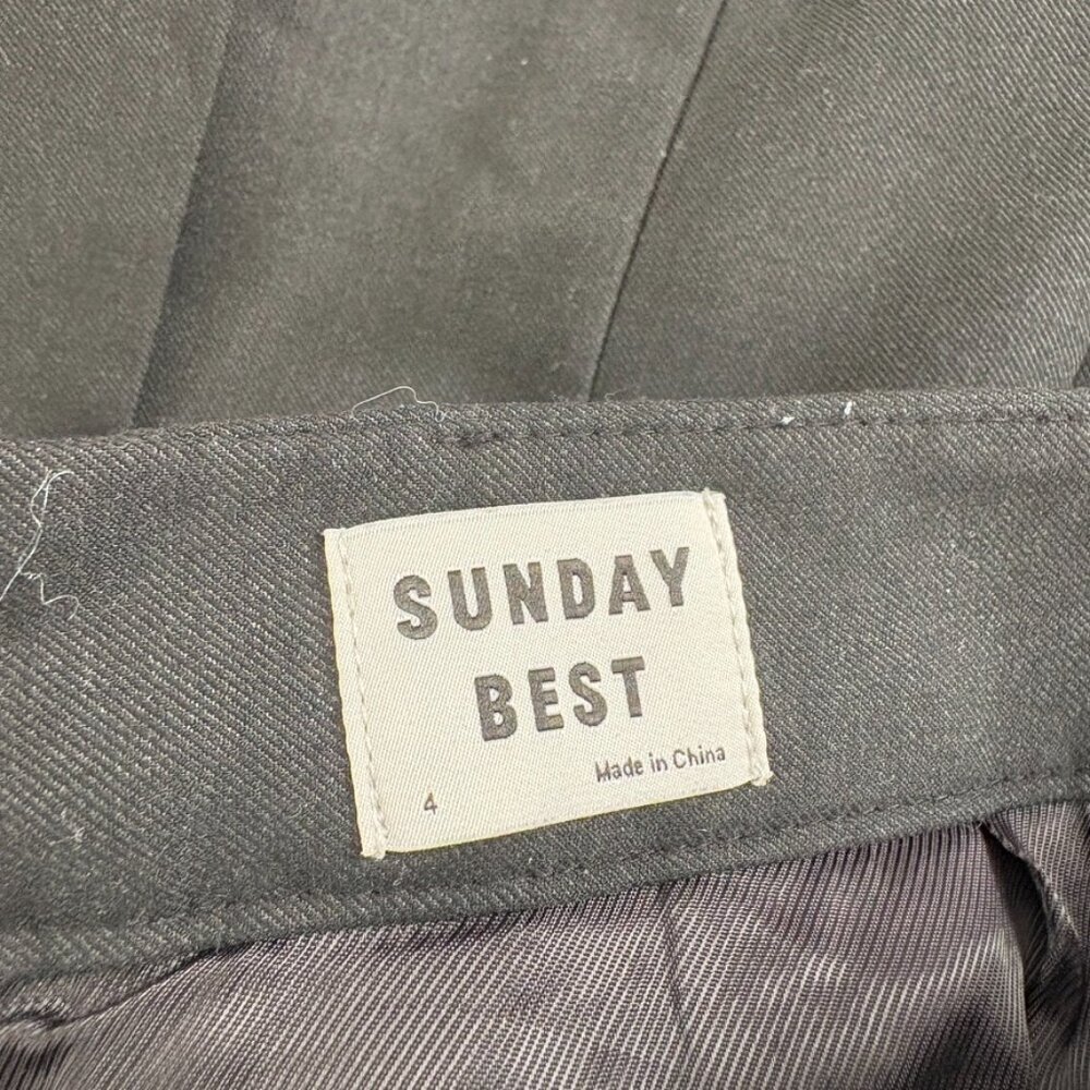 Aritzia Sunday Best Olive Micro Skirt Pleated High Rise Black Size 4 - Picture 5 of 6